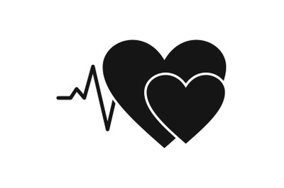 Cardiology icon, simple style