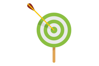 Sport target icon, flat style