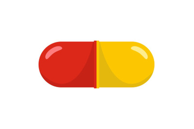 Aspirin icon, cartoon style