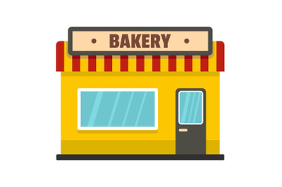 Bakery shop icon, flat style