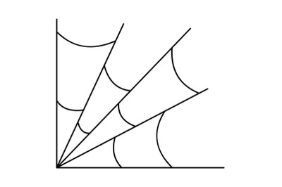 Danger spiderweb icon, outline style