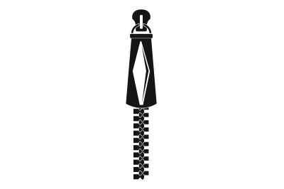 Skirt zip icon, simple style