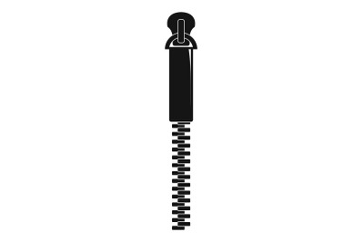 Thin Zip icon, simple style