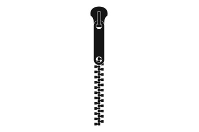 Bag zip icon, simple style
