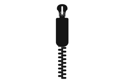 Coat zip icon, simple style