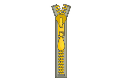 Small zip icon, cartoon style