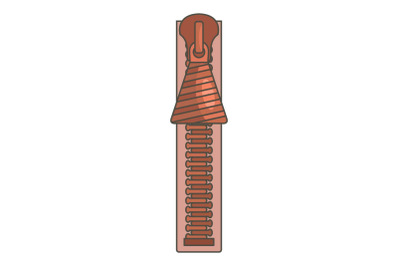 Lock zip icon, cartoon style