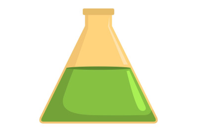 Flask icon, cartoon style