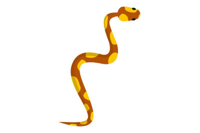 Snake icon, cartoon style