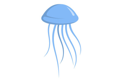 Jellyfish icon, cartoon style