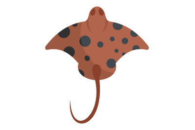 Stingray icon, cartoon style