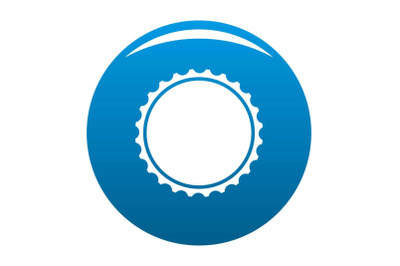 Beer cap icon blue vector