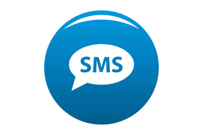 SMS icon blue vector