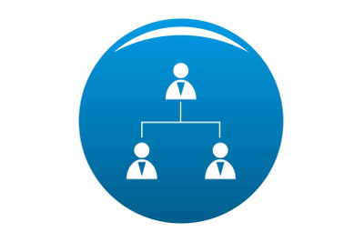 Business structure icon blue vector