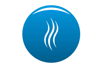 Smoke steam icon blue vector