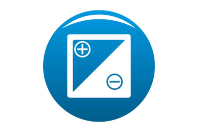 Accumulator icon blue vector