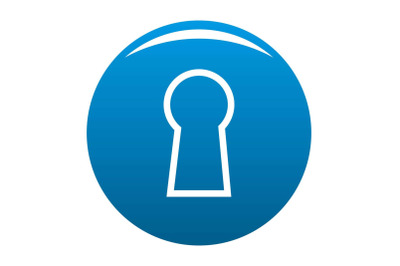 Keyhole icon blue vector