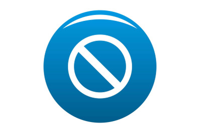 Prohibition sign or no sign icon blue vector