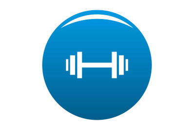 Barbell icon blue vector