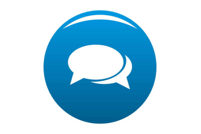 Speech bubbles icon blue vector