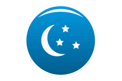 Sleep icon blue vector