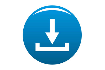 Download icon blue vector