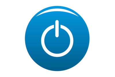 Power icon blue vector