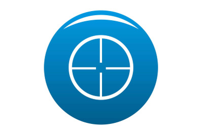 Aim icon blue vector