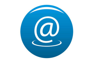 Email address icon blue vector