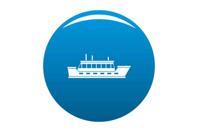 Ship trip icon blue vector