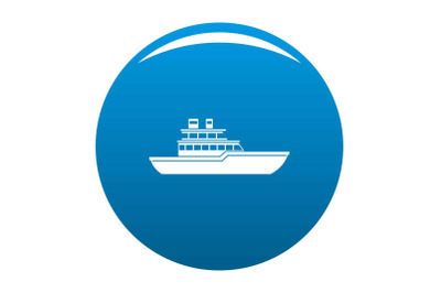 Yacht ocean icon blue vector