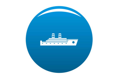 Ship passenger icon blue vector