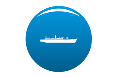 Ship combat icon blue vector