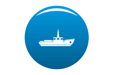 Ship fishing icon blue vector