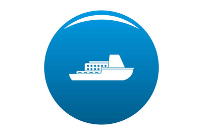 Ship cruise icon blue vector