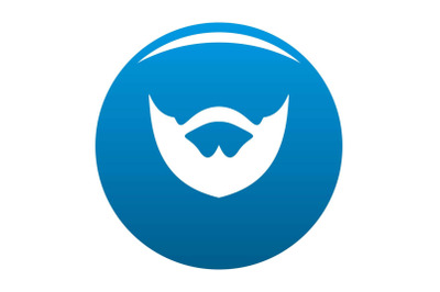 Clipped beard icon blue vector
