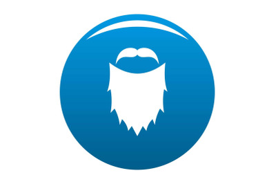 Mask beard icon blue vector