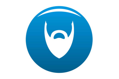 Heavy beard icon blue vector