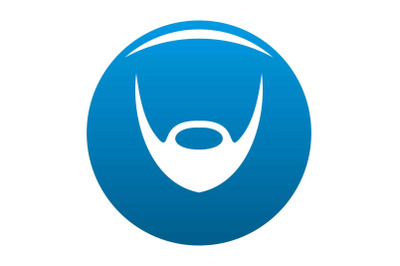 Oval beard icon blue vector