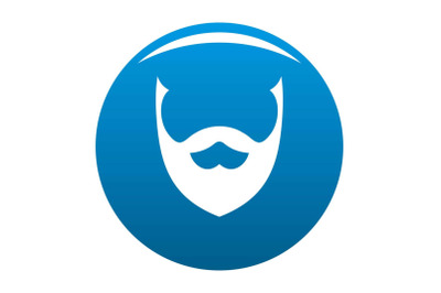 Stylish beard icon blue vector