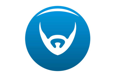 Short beard icon blue vector