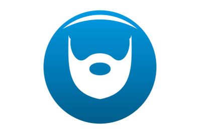 Hipster beard icon blue vector