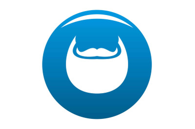 Man beard icon blue vector