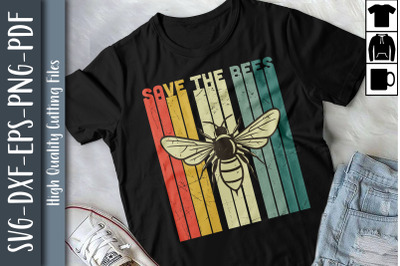 Save The Bees Retro Style Climate Change