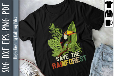 Retro Style Save The Rainforest Earth