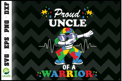 Ribbon dabbing Uncle Warrior Autism