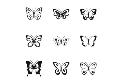 Bombyx icons set, simple style