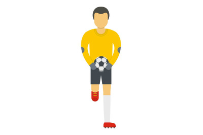 Goalie icon, flat style