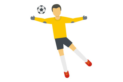 Goalee icon, flat style