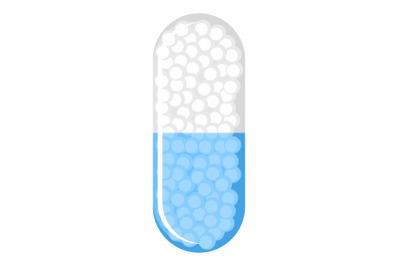 Pill icon, cartoon style